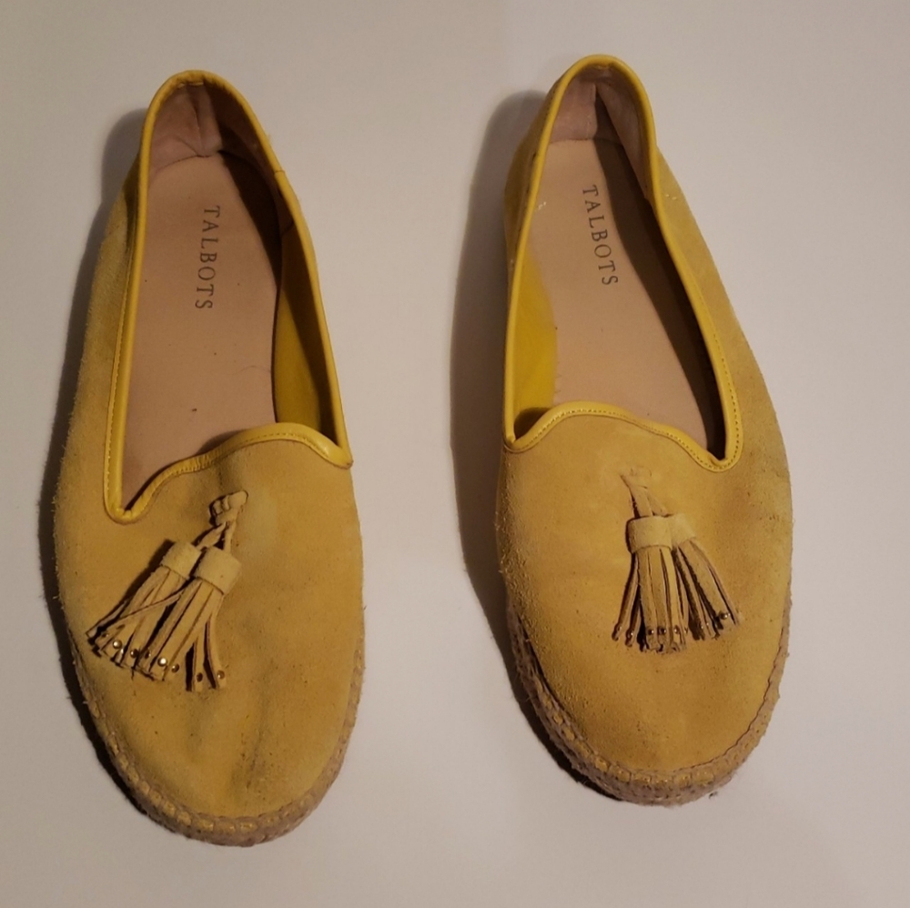 Talbots Moccasins With Tassels Yellow Size 9